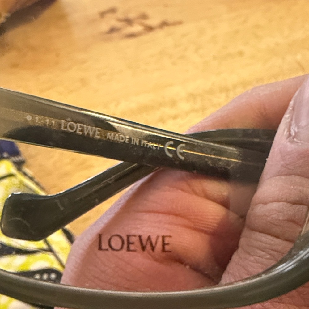 Loewe Translucent Olive Green Rectangular Eyeglasses - Picture 5 of 7